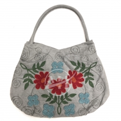 Handmade Suede Embroidered Woman Shoulder Bag